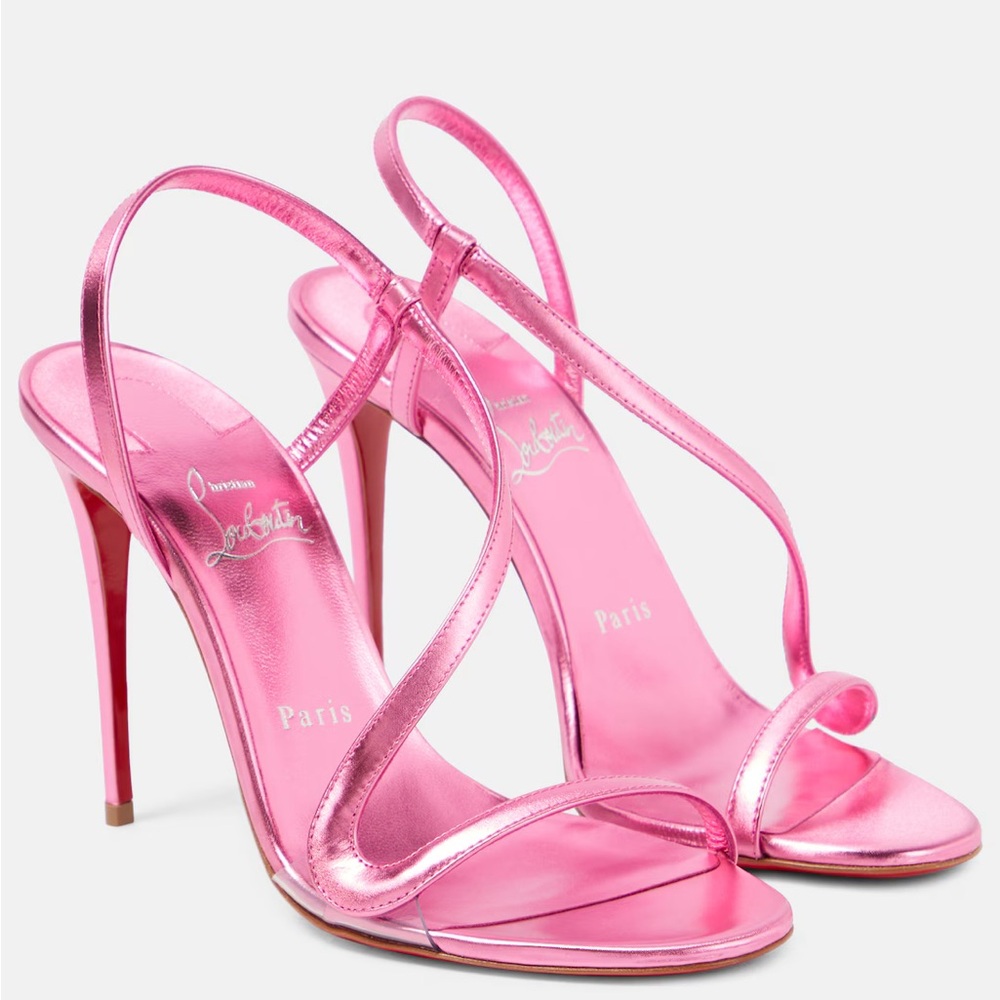 Christian Louboutin Rosalie 100 Pink High Heeled Sandals